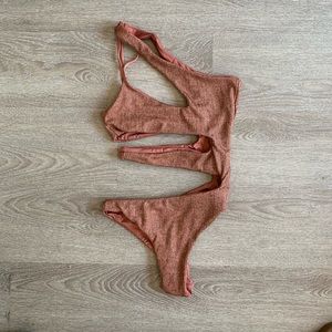 Blue Life Cut Out One Piece Swimsuit